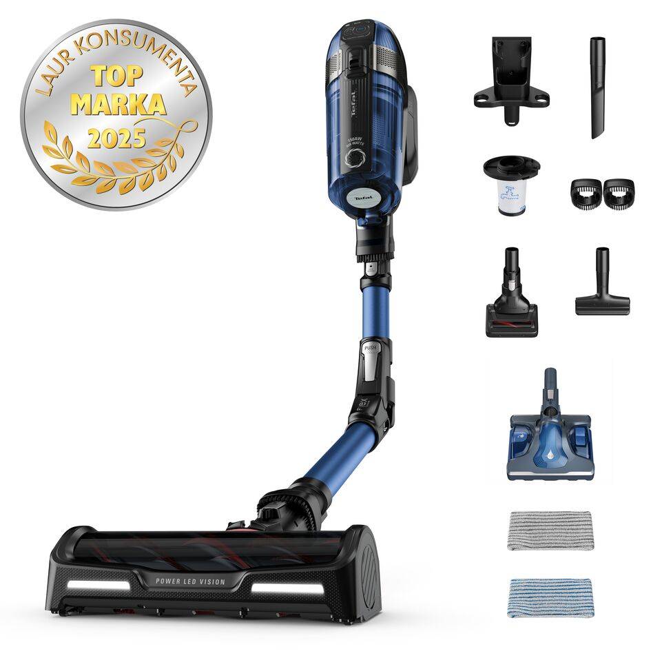 Odkurzacz bezprzewodowy, Tefal X-Force Flex 12.60 Aqua, 150 AW, 45 min, mopowanie