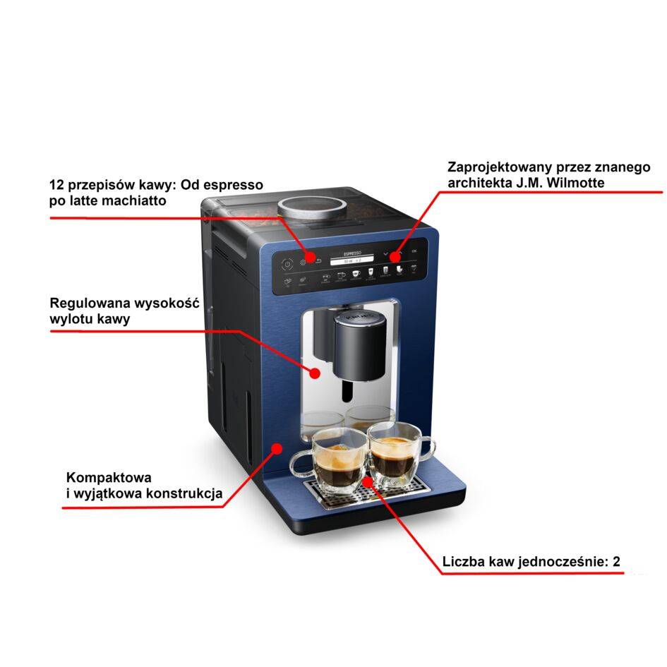 Ekspres do kawy automatyczny KRUPS Evidence Wilmotte EA89W4