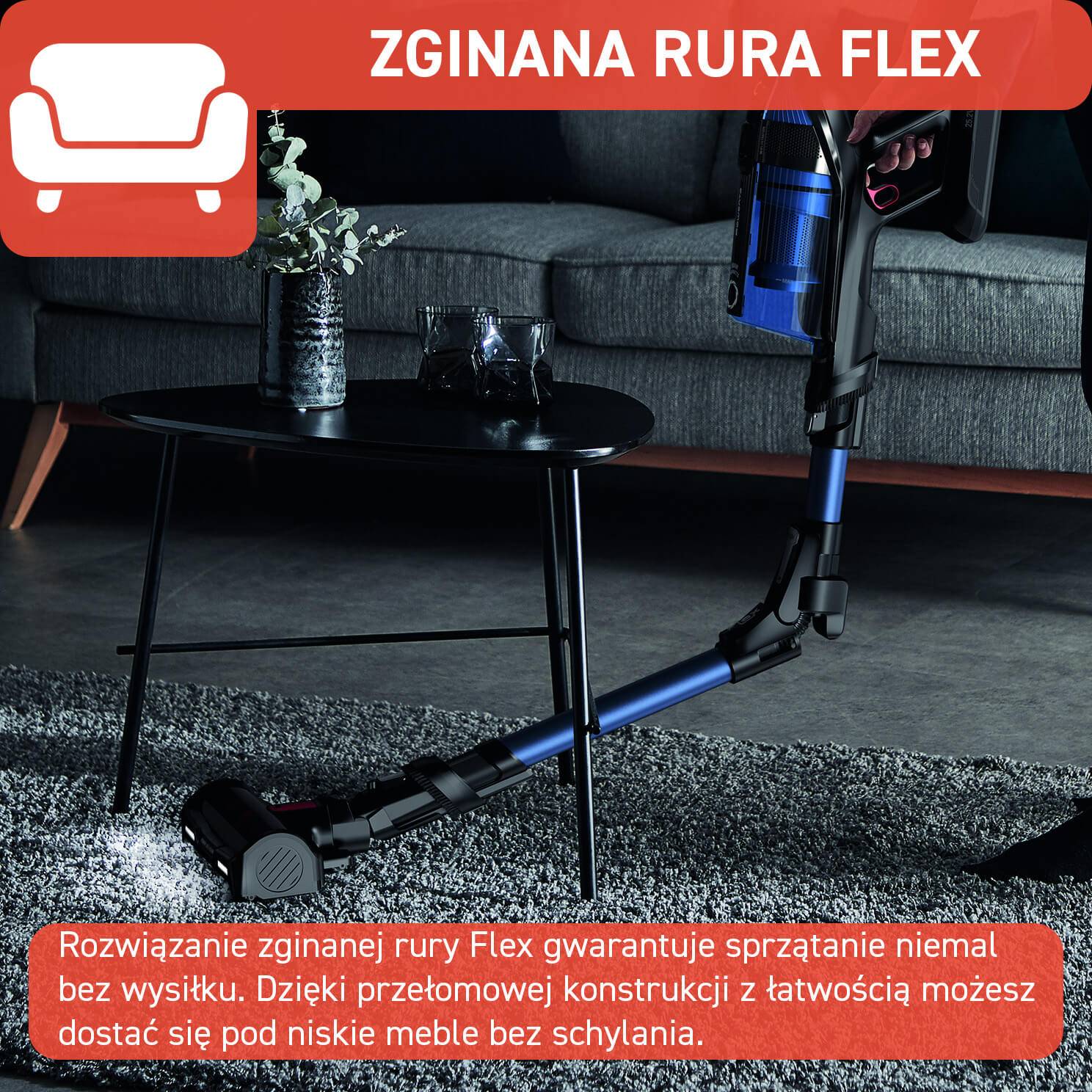 Odkurzacz bezprzewodowy, Tefal X-Force Flex 12.60 Aqua, 150 AW, 45 min, mopowanie