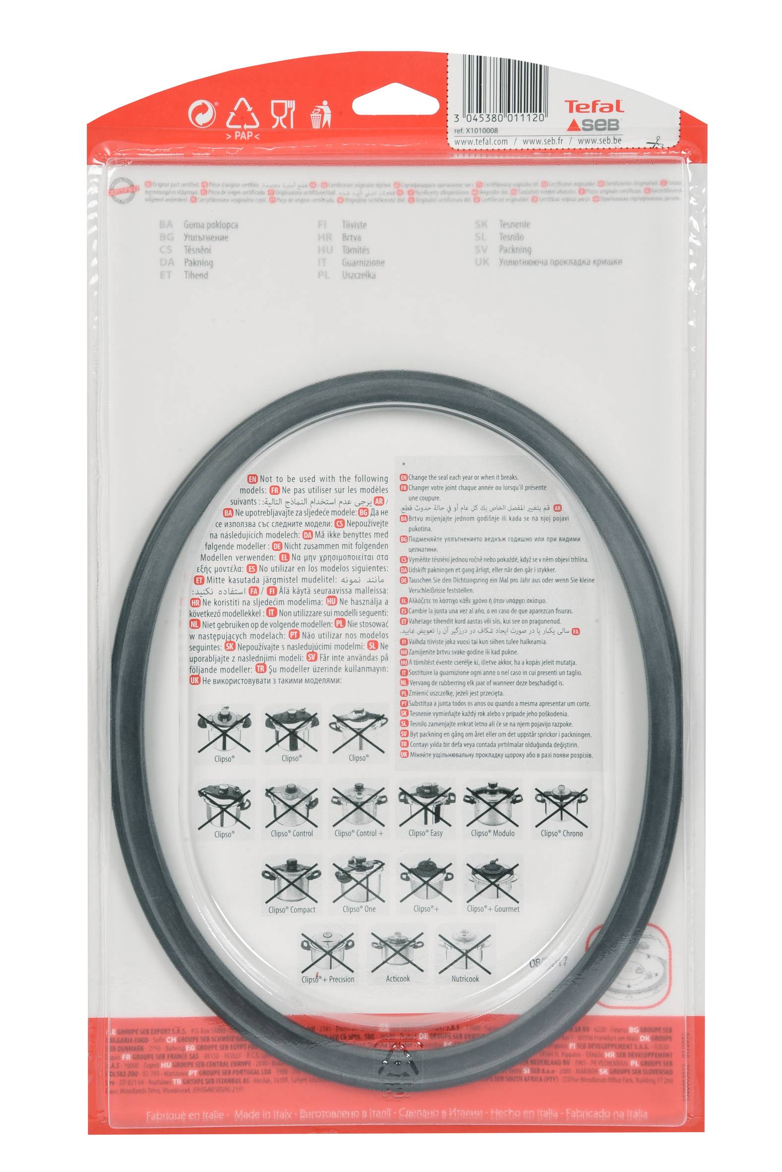 Uszczelka 4/4,5/6 l ø 220 X1010008