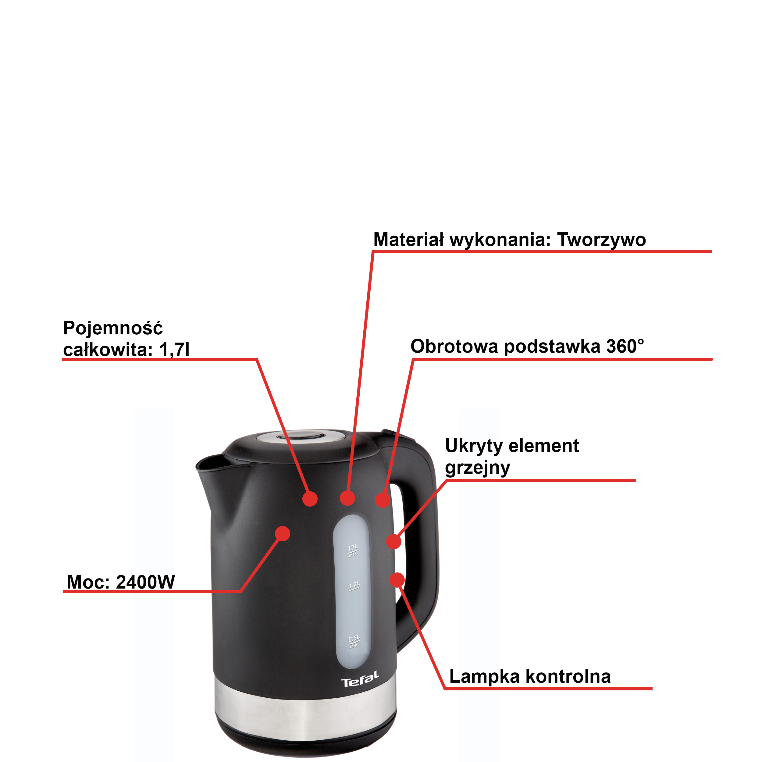 Czajnik elektryczny TEFAL SNOW 1,7l KO3308