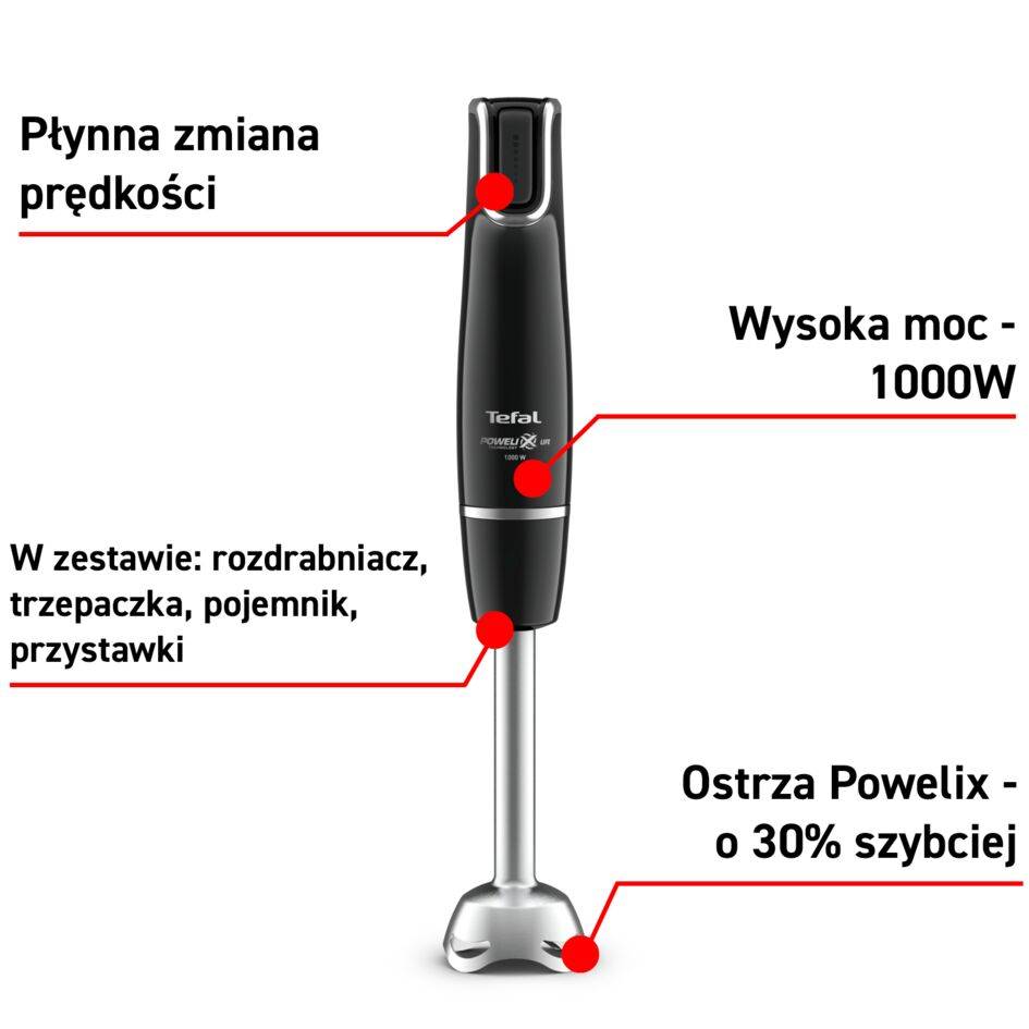 Blender ręczny, Infini Force XL HB94L8, 1000W, rozdrabniacz, 5w1