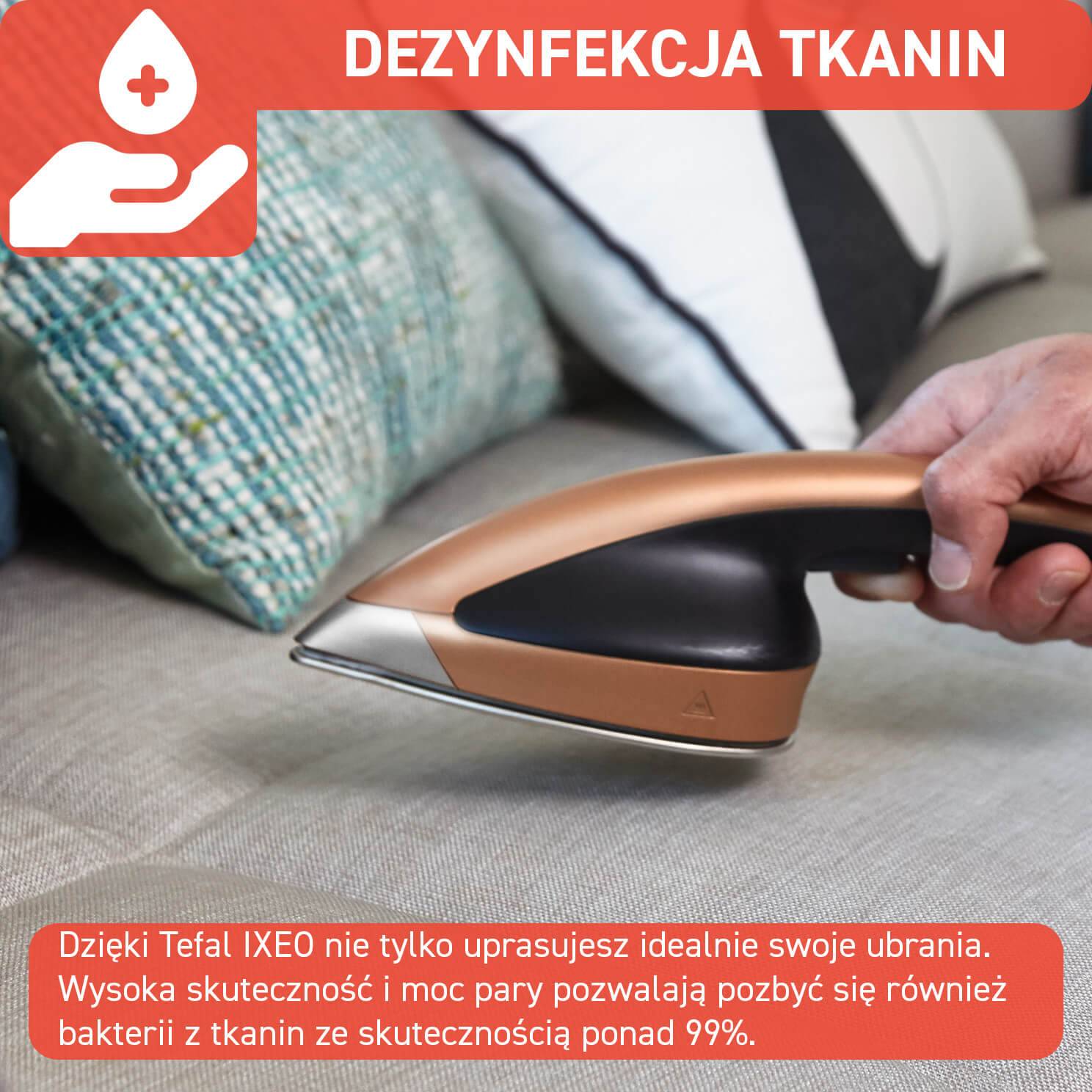 Tefal Ixeo Power, stacja do prasowania, mocna, prasowanie w pionie, lekka