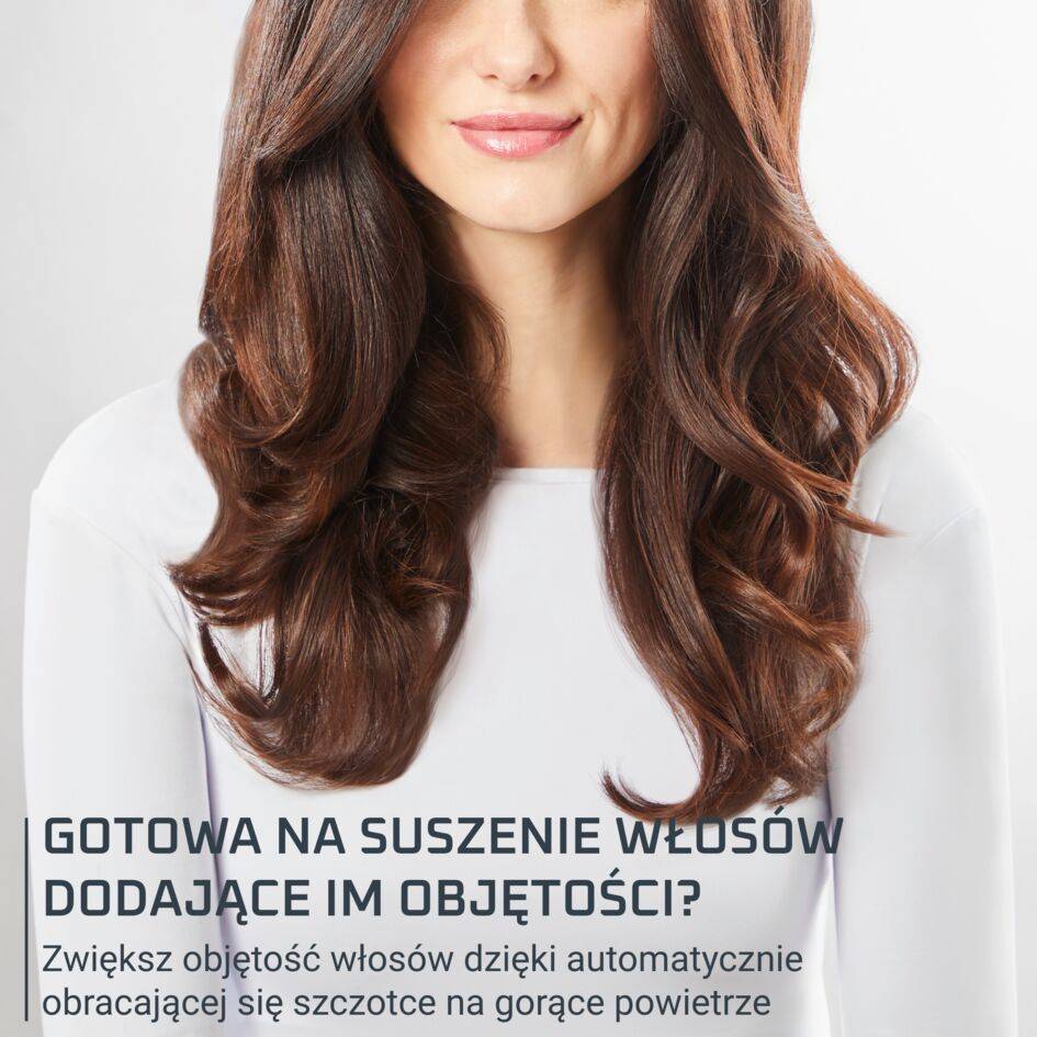 Suszarko-lokówka, Rowenta Brush Activ, obrotowa, ceramiczna, 3 końcówki