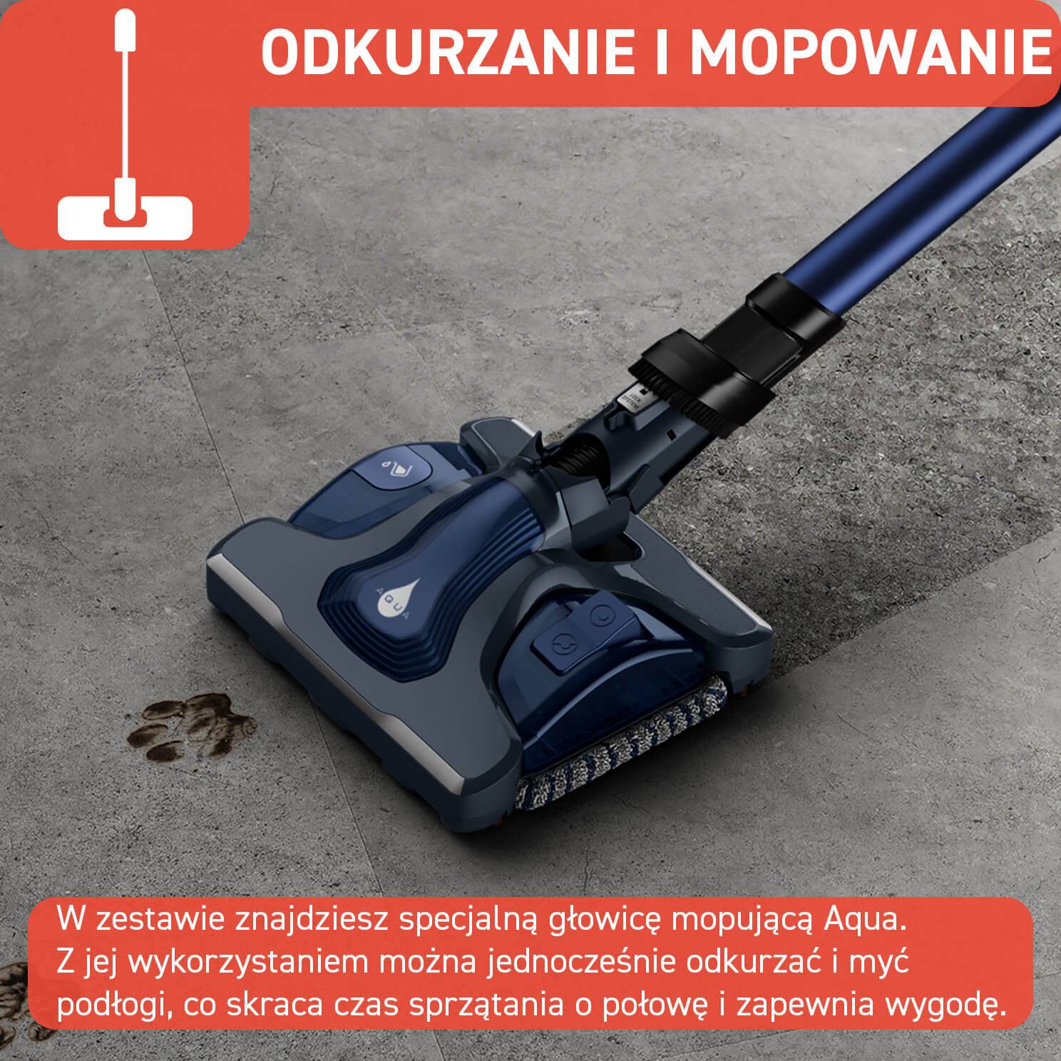 Odkurzacz bezprzewodowy, Tefal X-Force Flex 15.60, 230 AW, 80 min, mopowanie