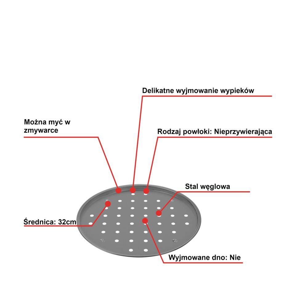 Blacha do pieczenia pizzy okrągła EASY BAKE TEFAL 32cm
