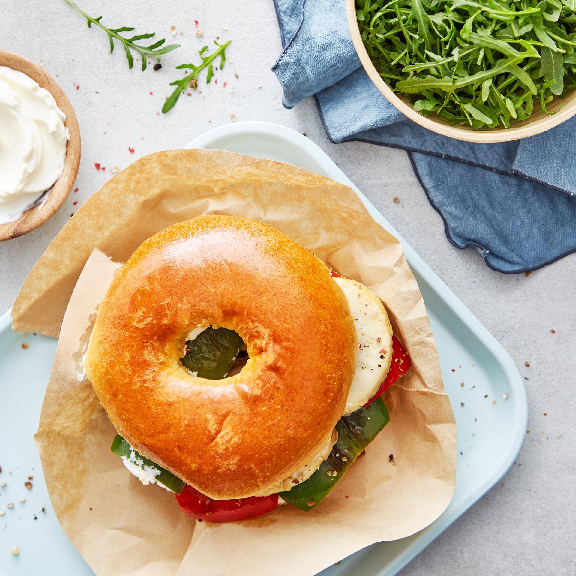 Wegetariańskie bajgle - przepisy EASY FRY GRILL & STEAM 3 in 1 | Tefal