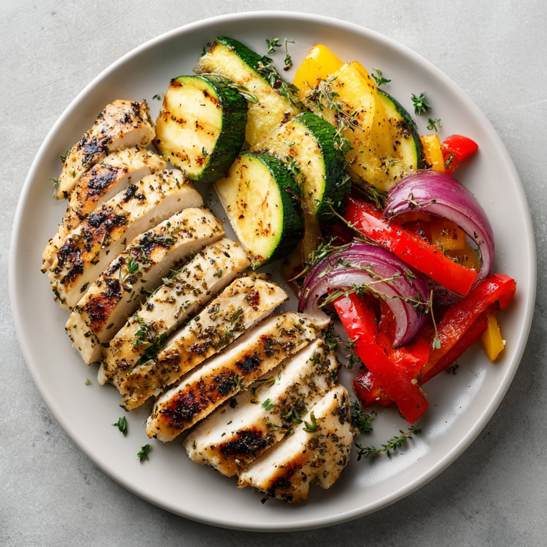 Grillowana pierś z kurczaka z warzywami - przepisy OptiGrill XL | Tefal