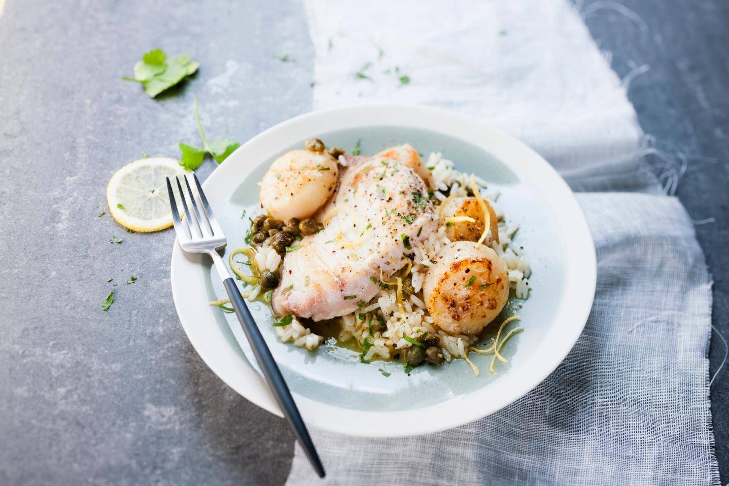 Miecznik z muszlami świętego Jakuba - przepisy Cook4Me | Tefal