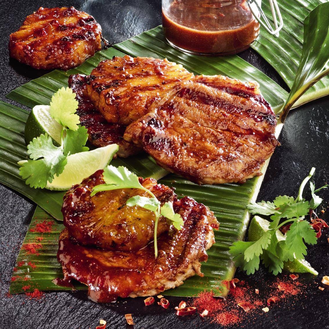 Żeberka wieprzowe z ananasem i wędzonymi paprykami jalapeño - przepisy OptiGrill XL | Tefal