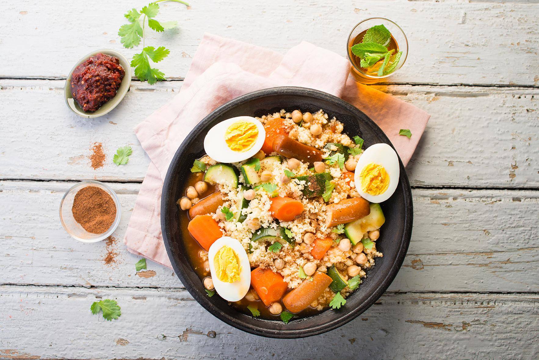 Kuskus z jajami na twardo - przepisy Cook4Me | Tefal