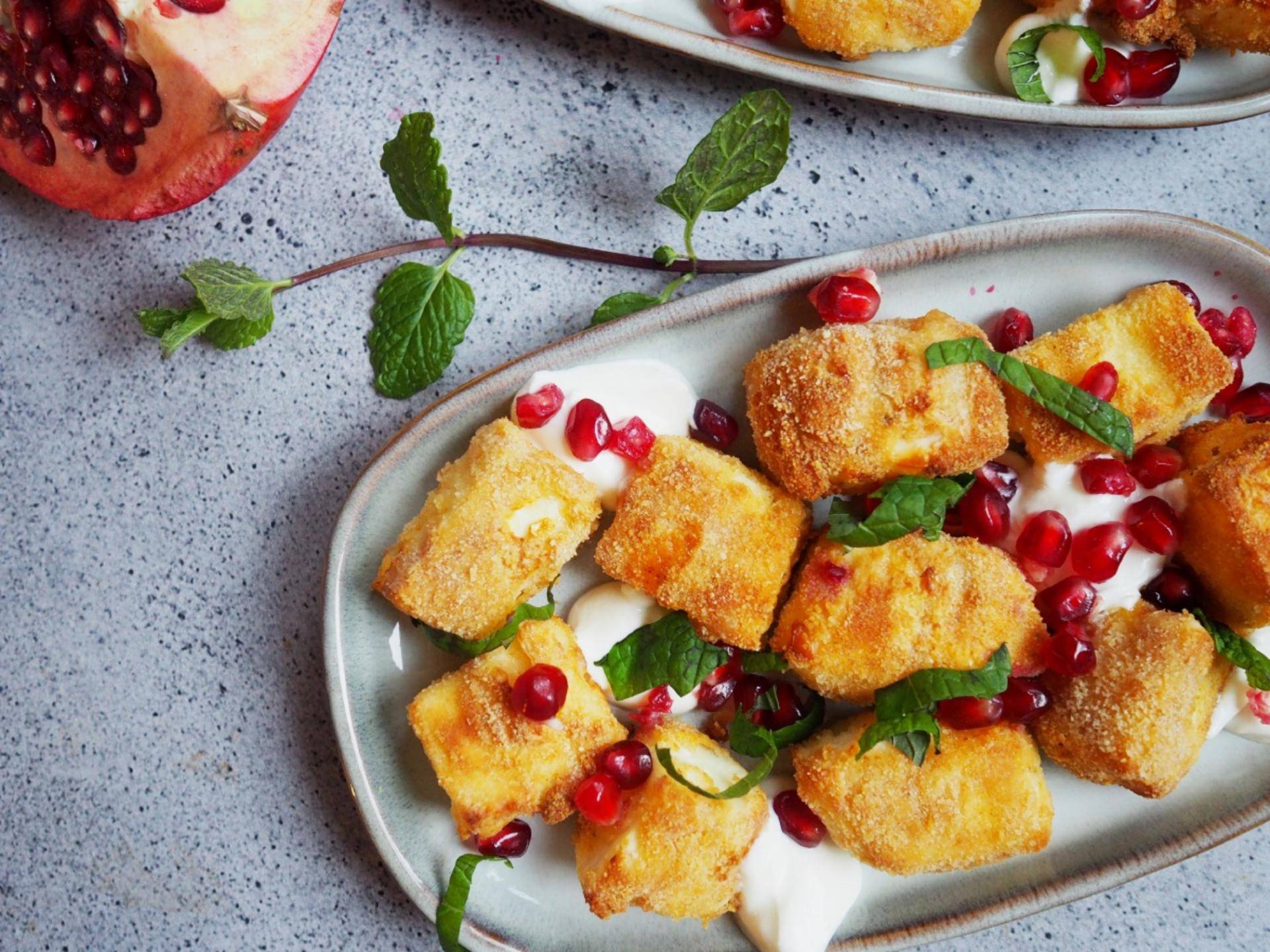 Halloumi z granatem - przepisy EASY FRY & GRILL 2 in 1 MECHANICAL | Tefal