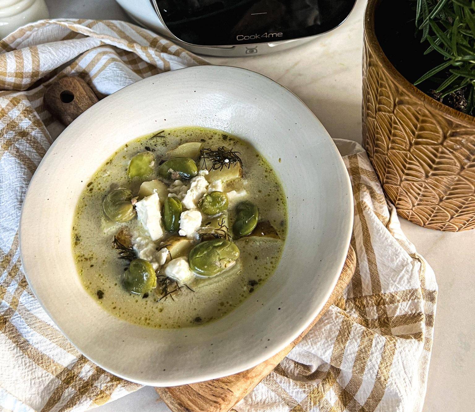 Zupa z bobem i młodymi ziemniaczkami - przepisy Cook4Me | Tefal
