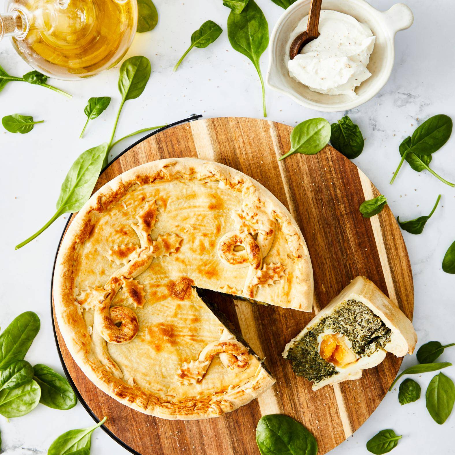 Tarta ze szpinakiem i jajkami - przepisy EASY FRY GRILL & STEAM 3 in 1 | Tefal