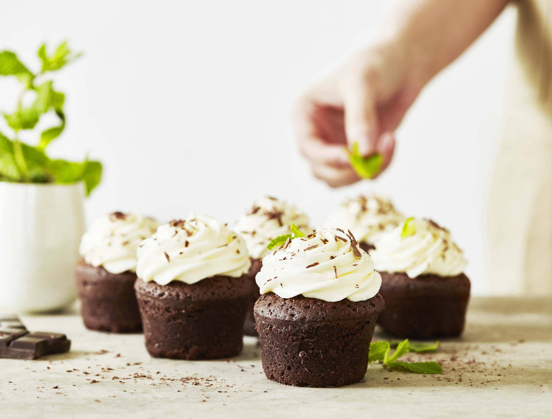 Babeczki miętowo-czekoladowe - przepisy Cake Factory | Tefal