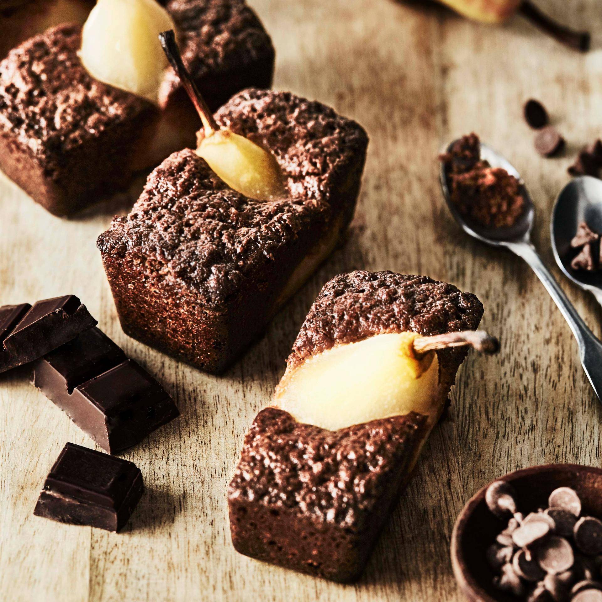 Mini ciastka gruszkowo-czekoladowe - przepisy Cake Factory | Tefal