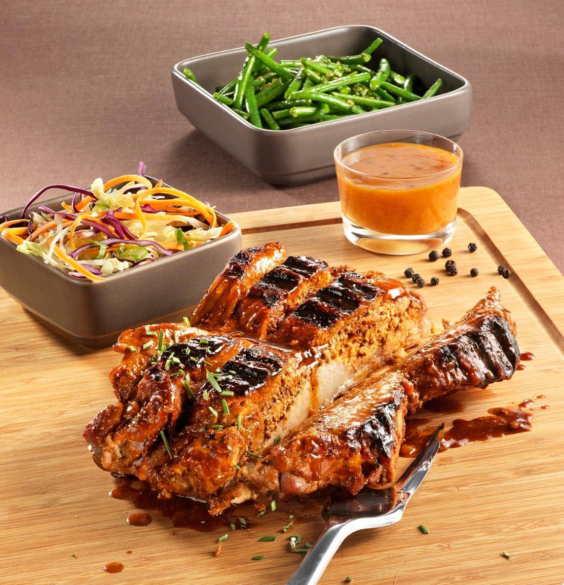 Żeberka bez kości w słodkim sosie barbecue - przepisy OptiGrill + | Tefal