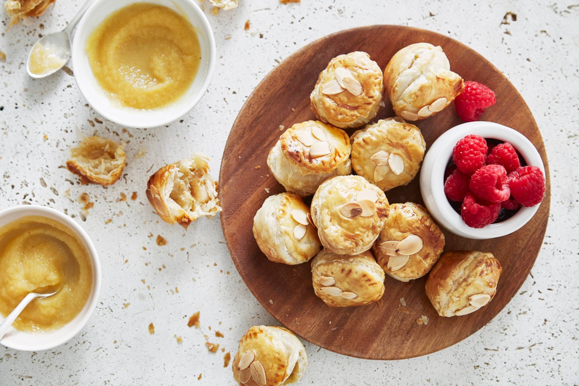 Mini sakiewki jabłkowo-migdałowe - przepisy Cake Factory | Tefal