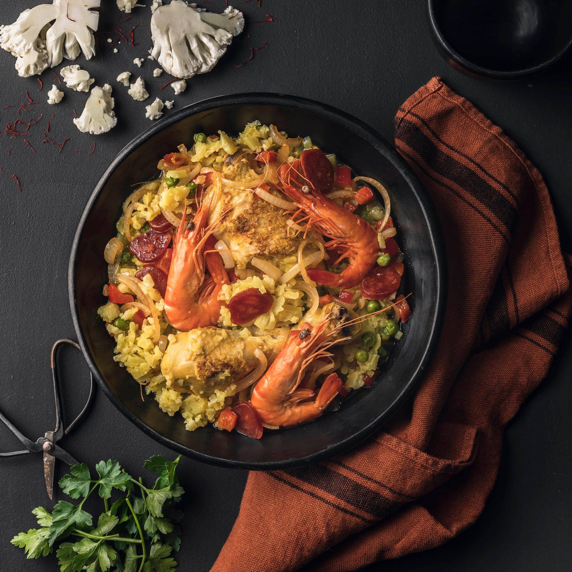 Paella kalafiorowa z szafranem - przepisy Cook4Me | Tefal