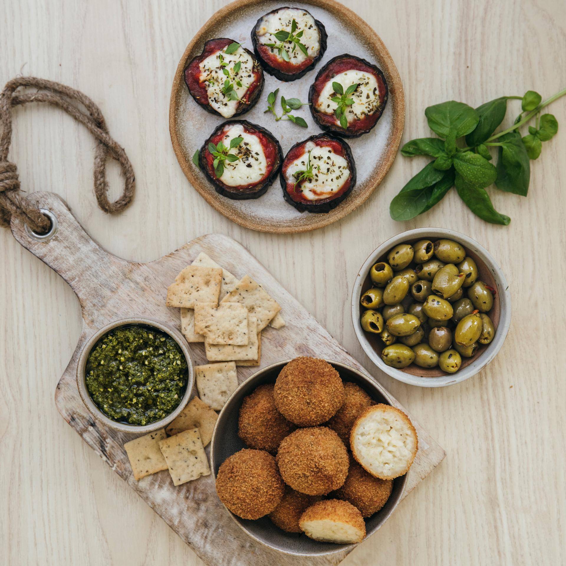 Bakłażanowe mini pizze z arancini - przepisy EASY FRY & GRILL 2 in 1 XXL | Tefal