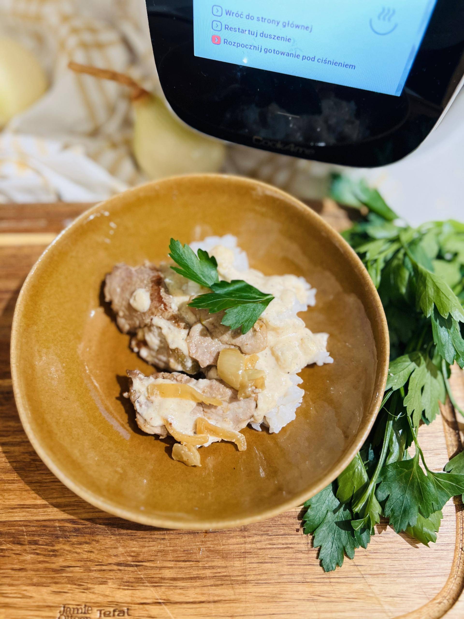 Polędwiczki wieprzowe w sosie 4 sery - przepisy Cook4Me | Tefal