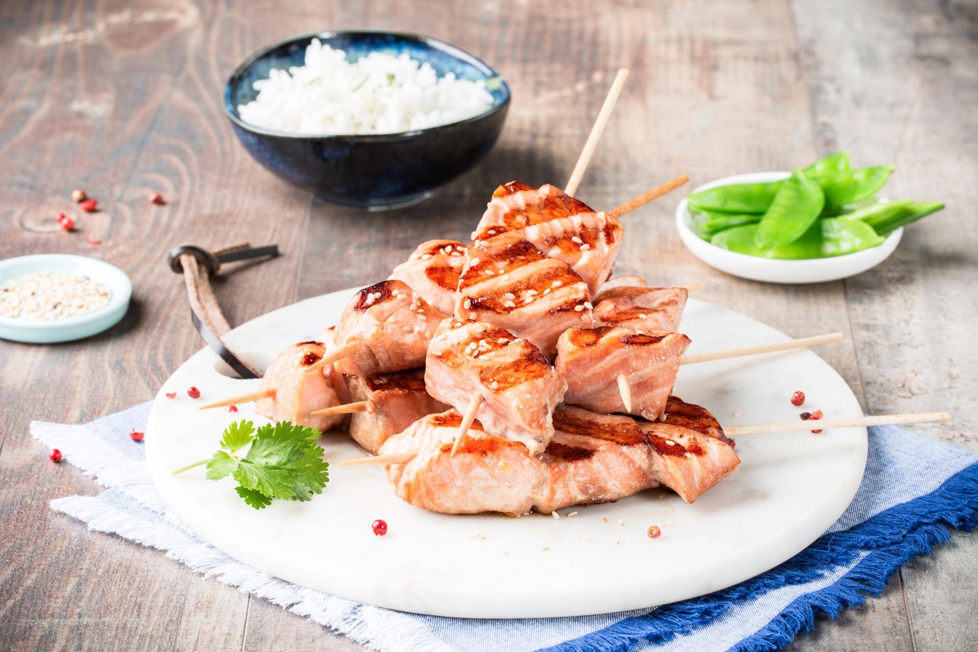 Łosoś yakitori - przepisy OptiGrill | Tefal