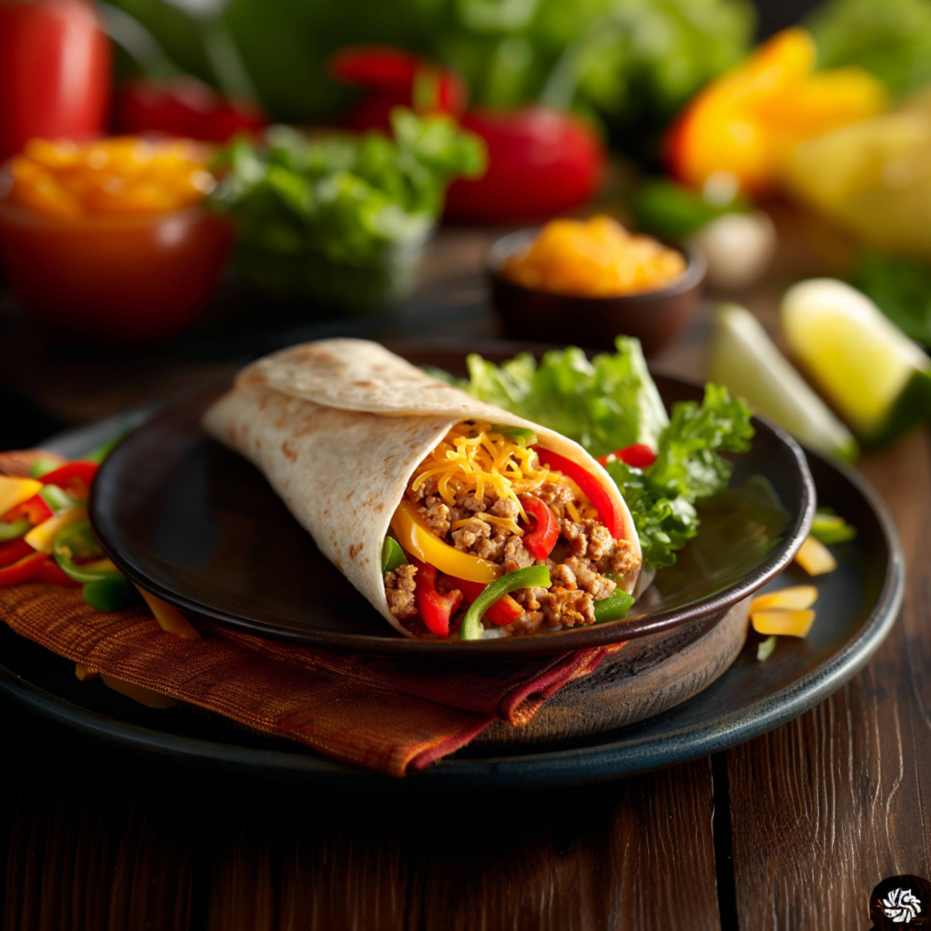 Tortilla z indykiem i warzywami - przepisy EASY FRY & GRILL 2 in 1 MECHANICAL | Tefal