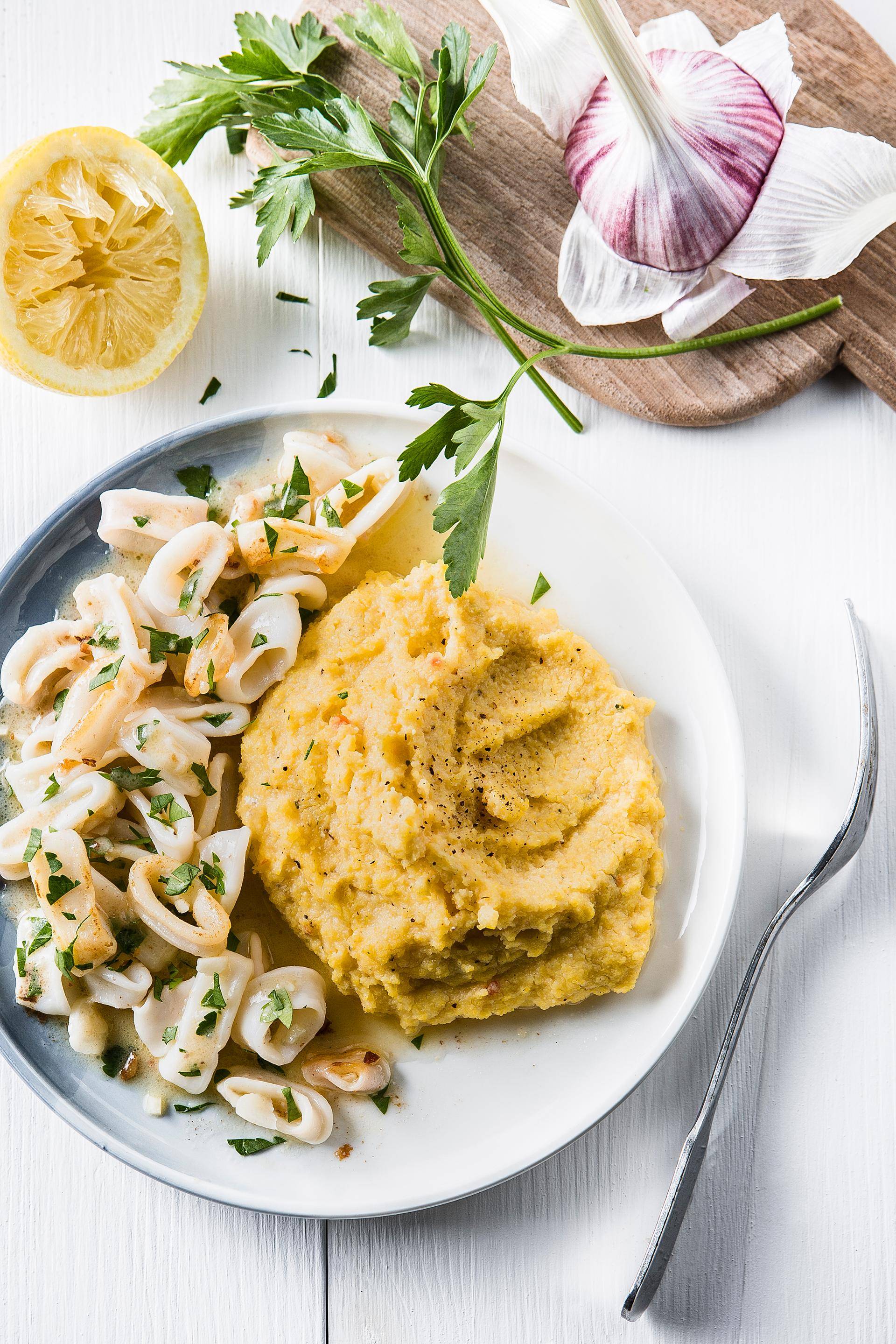 Kalmary z polentą - przepisy Cook4Me | Tefal