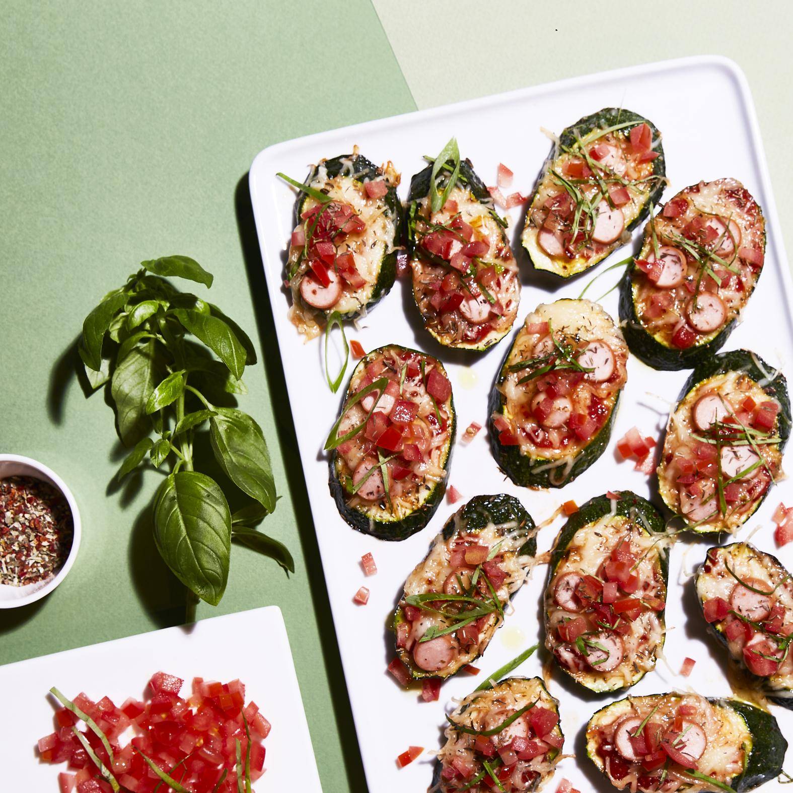 Mini pizze z cukinii - przepisy OptiGrill 2in1 | Tefal