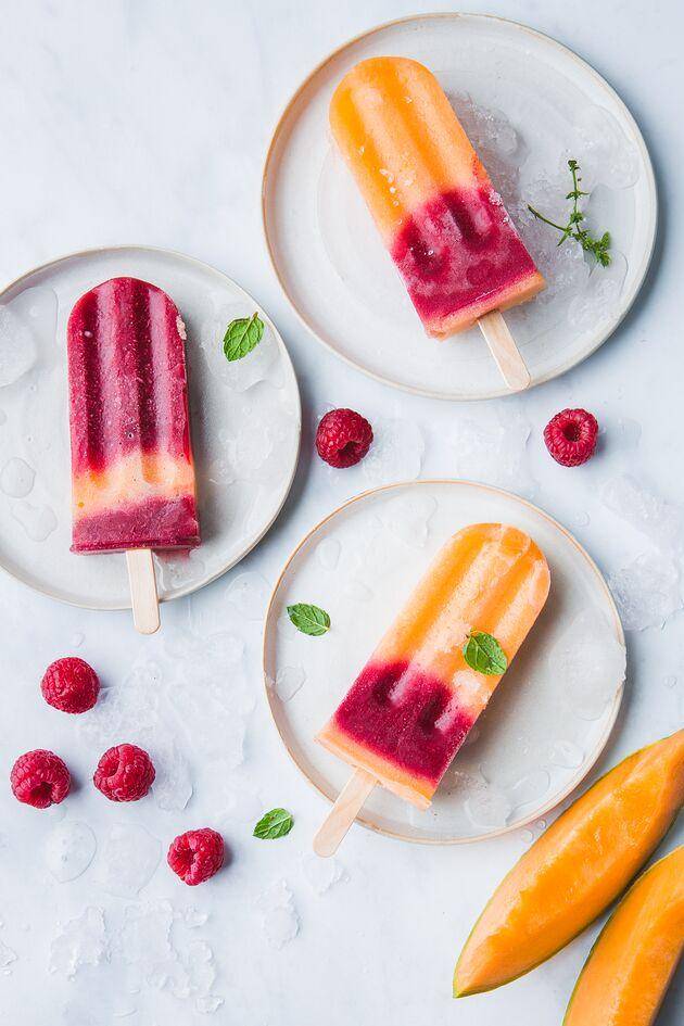 Lody na patyku o smaku melonowo-malinowym. - przepisy Perfectmix + | Tefal