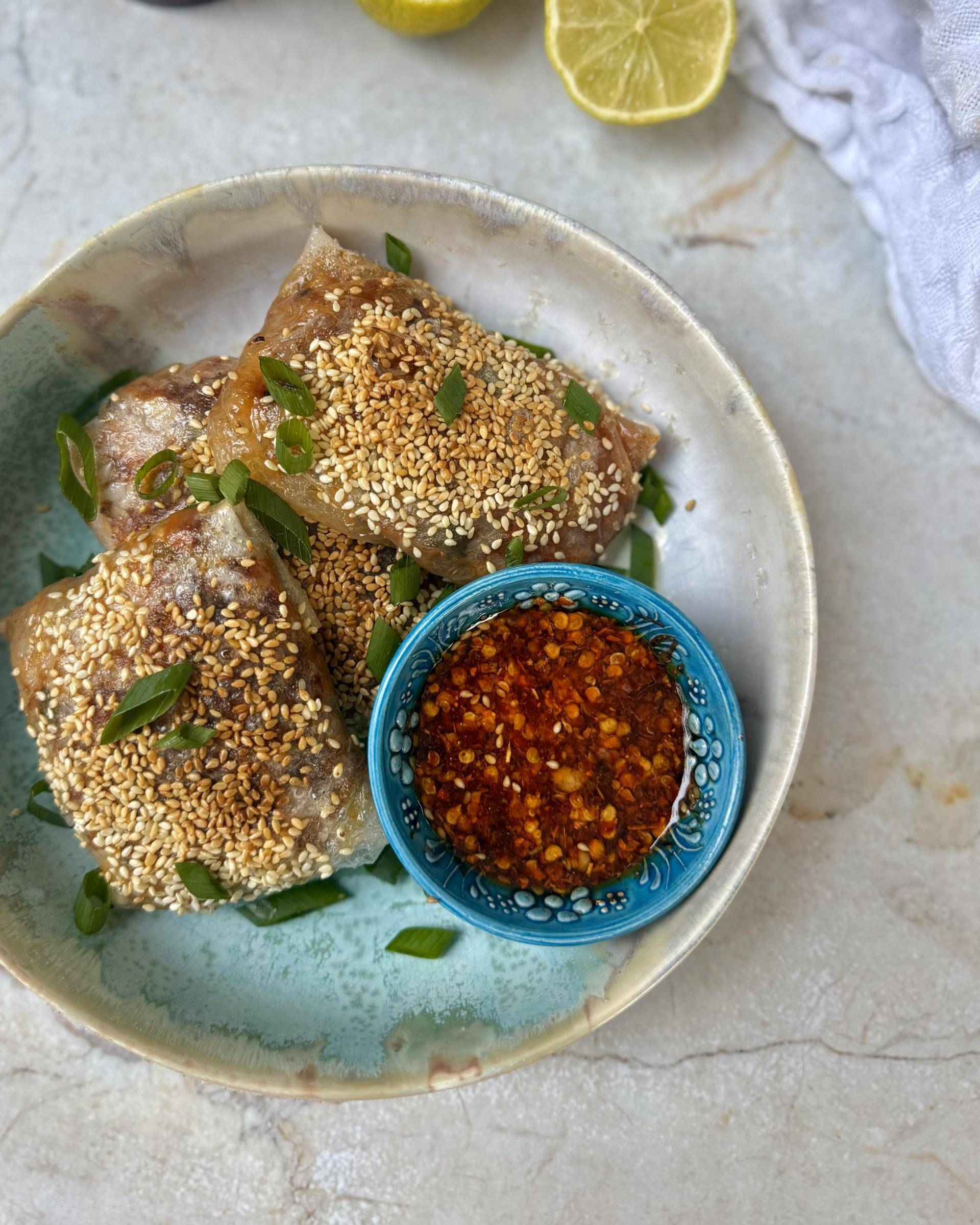 Kieszonki azjatyckie z kurczakiem i warzywami - przepisy EASY FRY & GRILL 2 in 1 MECHANICAL | Tefal