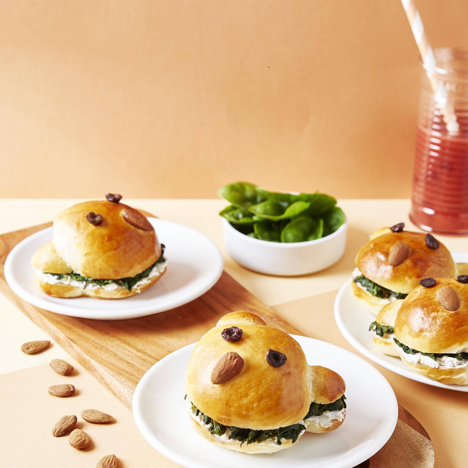 Bułeczki koala ze szpinakiem - przepisy Cake Factory | Tefal