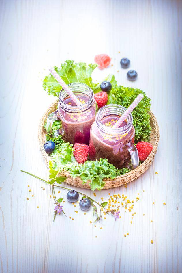 Koktajl z jarmużu, borówek, malin i bananów - przepisy Perfectmix + | Tefal