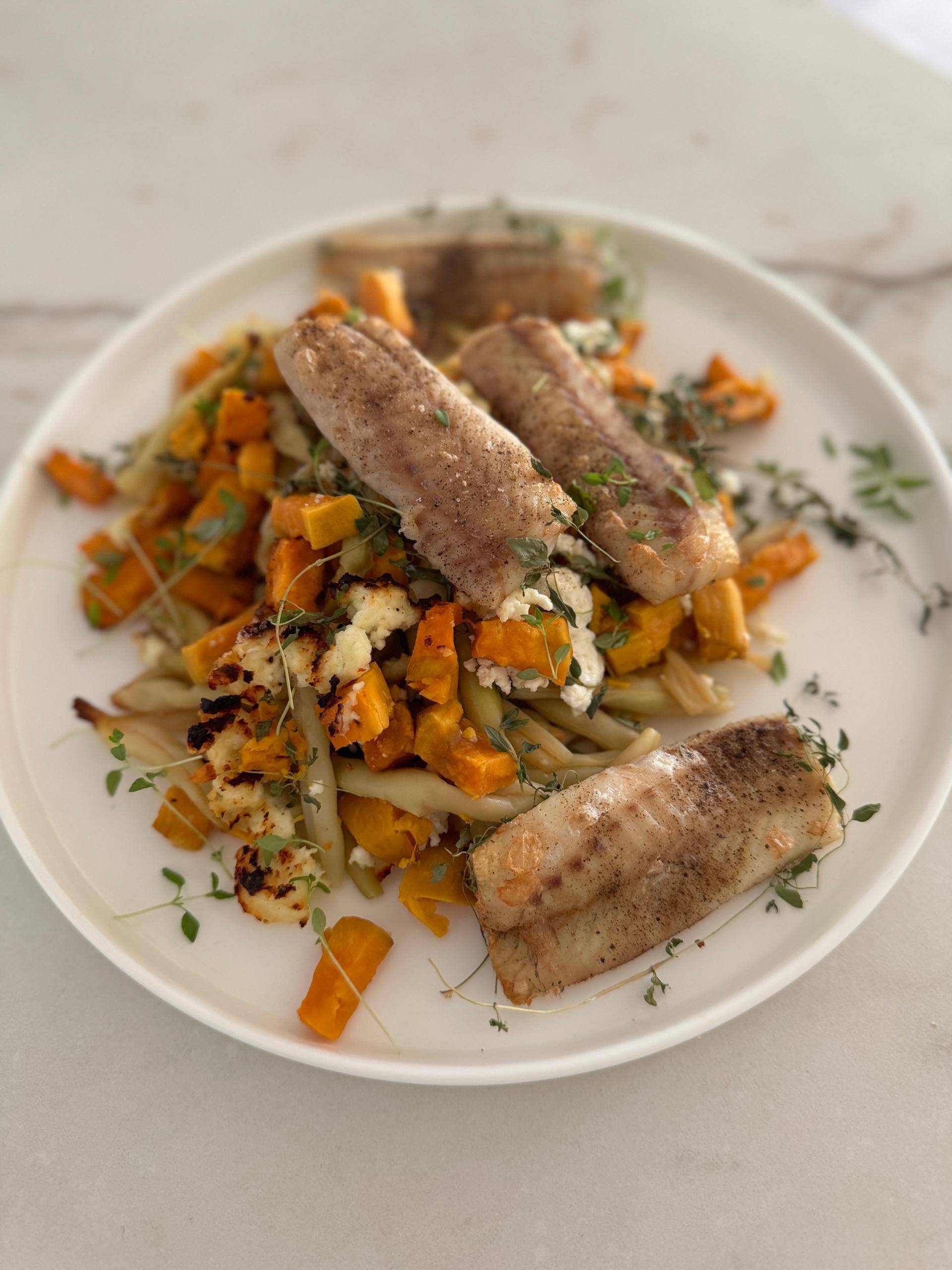 Ryba zapiekana z fasolką i batatami - przepisy Cook4Me | Tefal