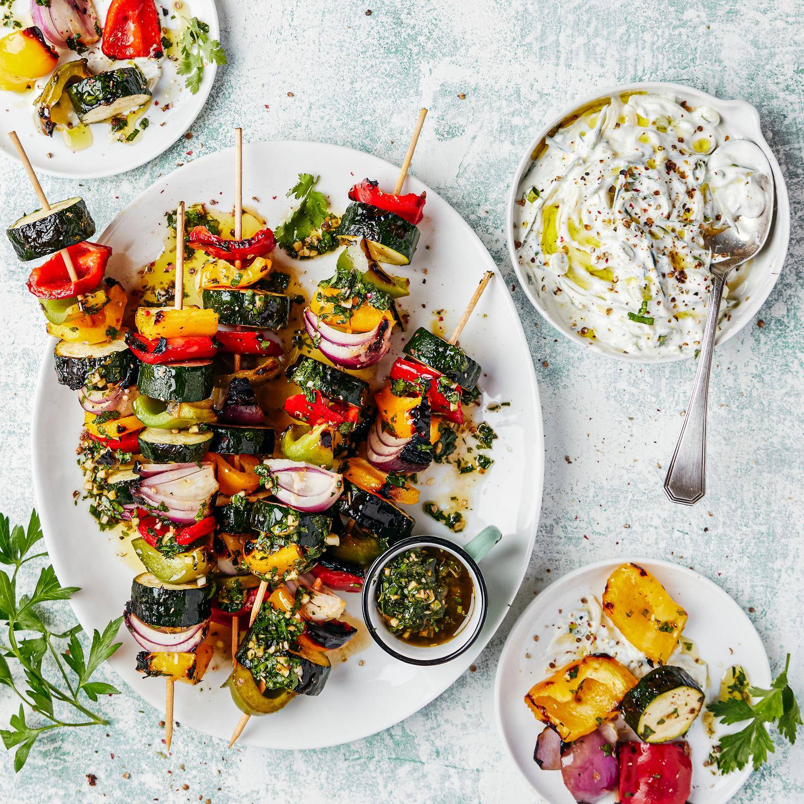 Grillowane szaszłyki warzywne - przepisy OptiGrill 2in1 | Tefal