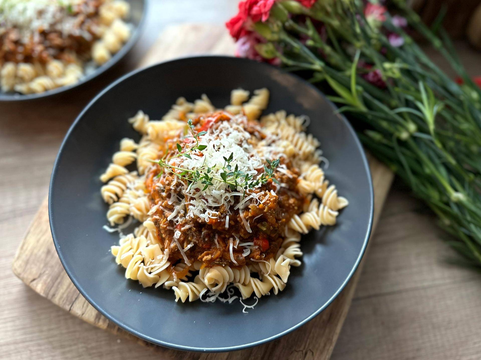 Bolognese warzywne z wołowiną i kurkami - przepisy Cook4Me | Tefal