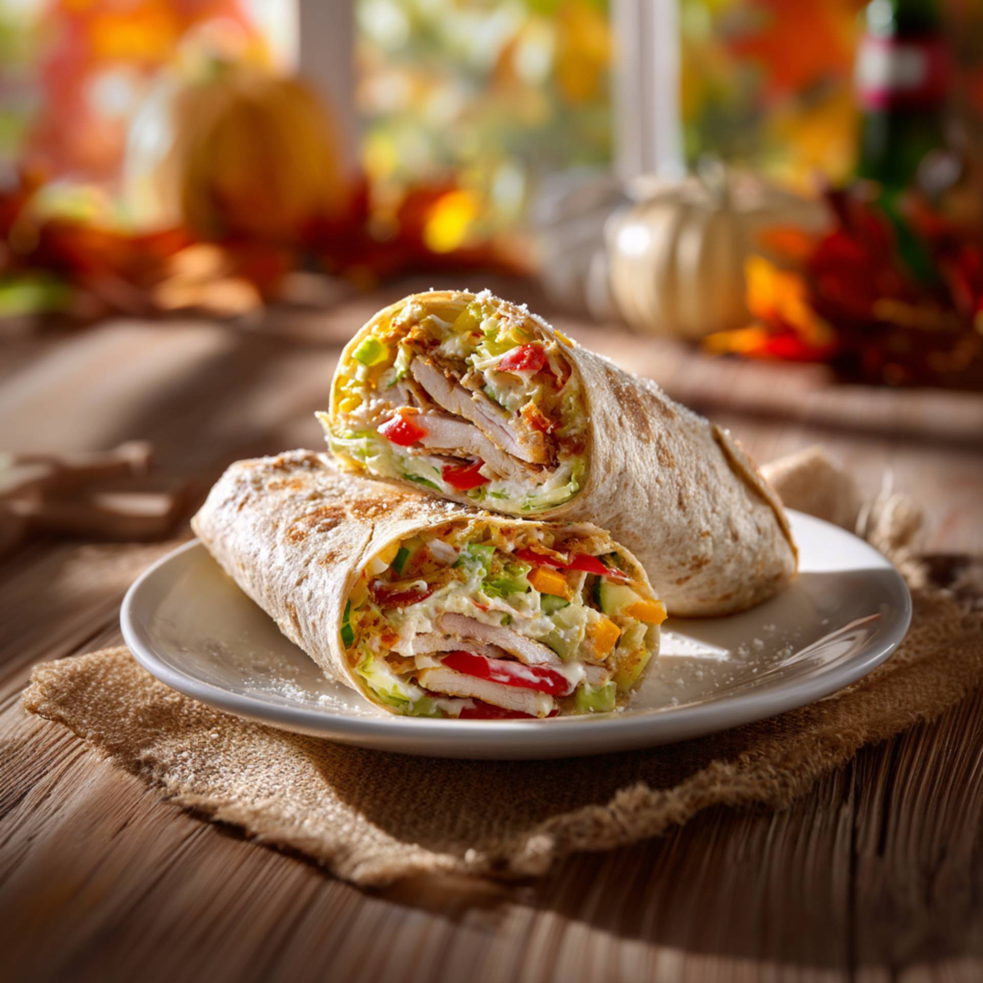 Jesienny wrap z pieczonym indykiem i warzywami - przepisy EASY FRY & GRILL 2 in 1 MECHANICAL | Tefal