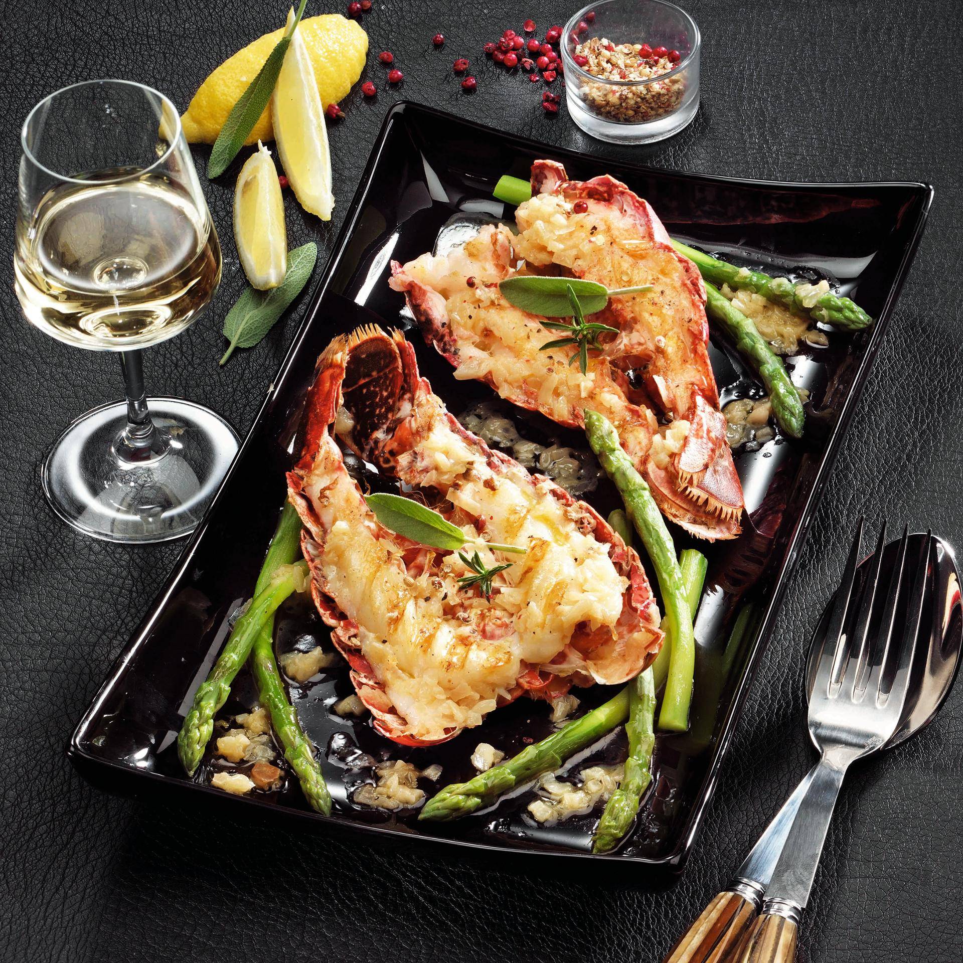 Grillowany ogon homara w maśle i białym winie - przepisy OptiGrill | Tefal