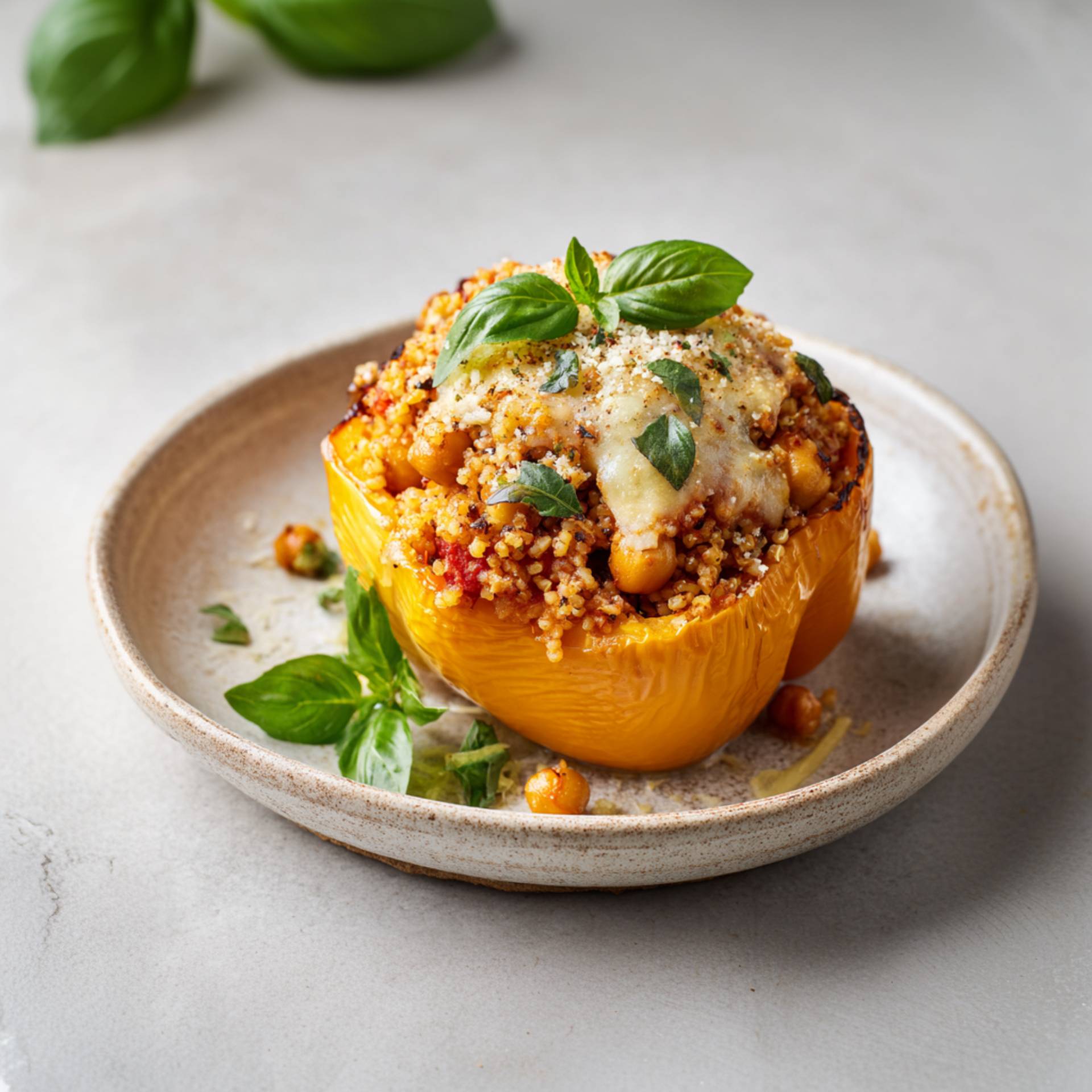 Faszerowana papryka z ciecierzycą - przepisy EASY FRY & GRILL 2 in 1 MECHANICAL | Tefal