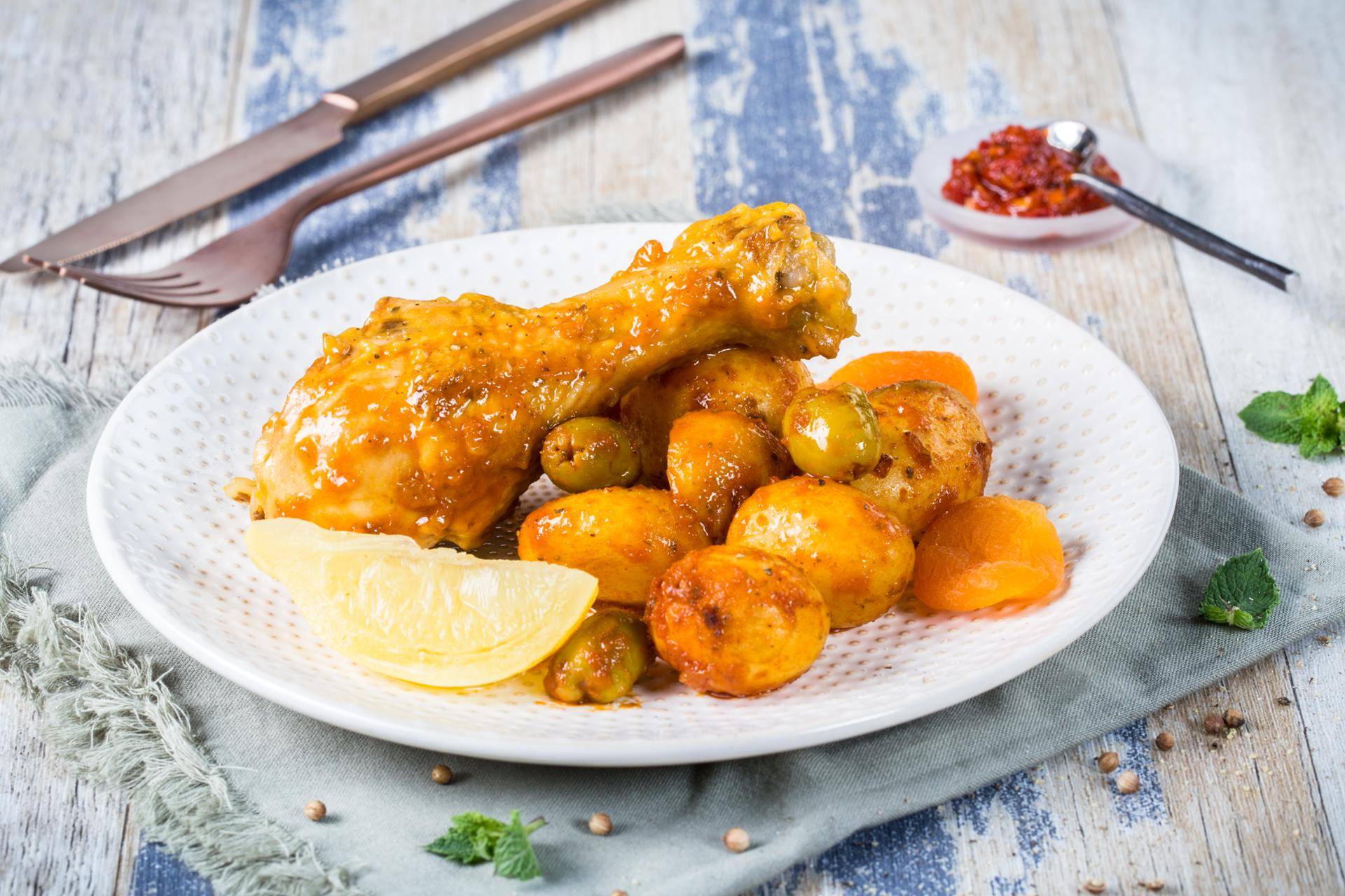 Tażin z oliwkami i kurczakiem - przepisy Cook4Me | Tefal