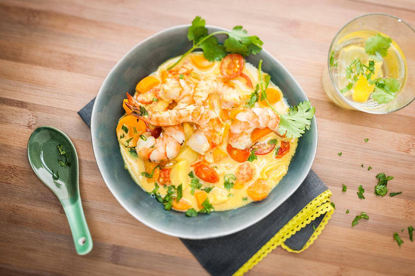 Zupa z marchewki i królewskiej krewetki - przepisy Cook4Me | Tefal