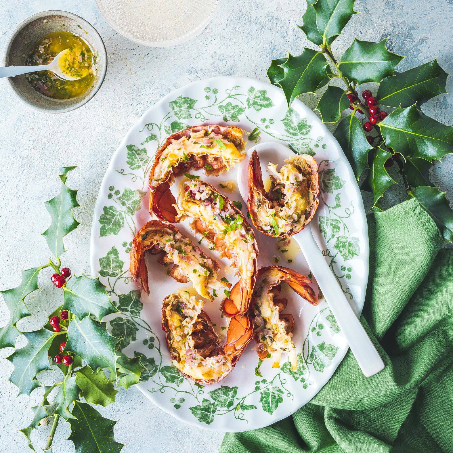 Grillowane ogony homara z masłem z ziołami i chili - przepisy OptiGrill 2in1 | Tefal