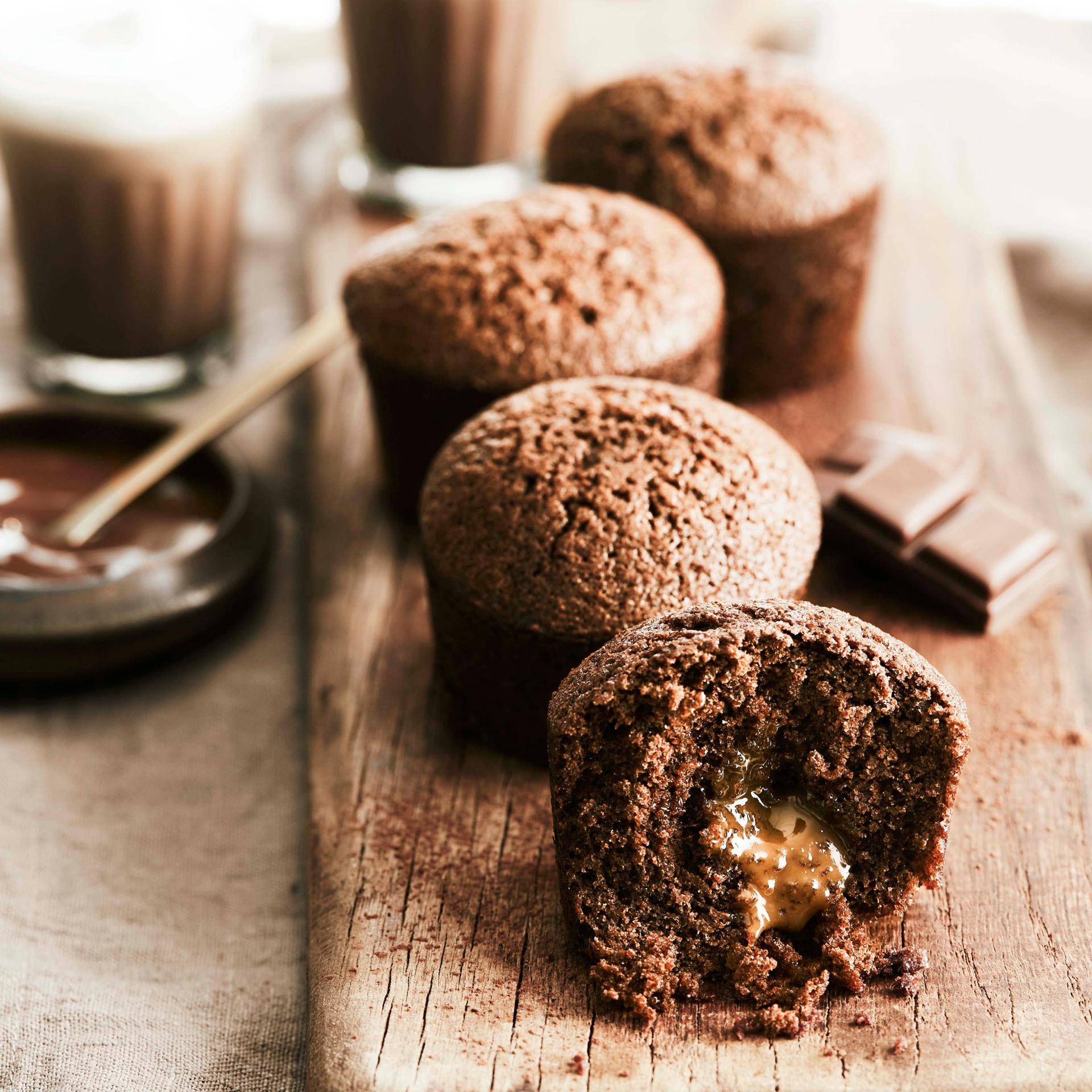 Czekoladowe muffiny z karmelowym środkiem - przepisy Cake Factory | Tefal