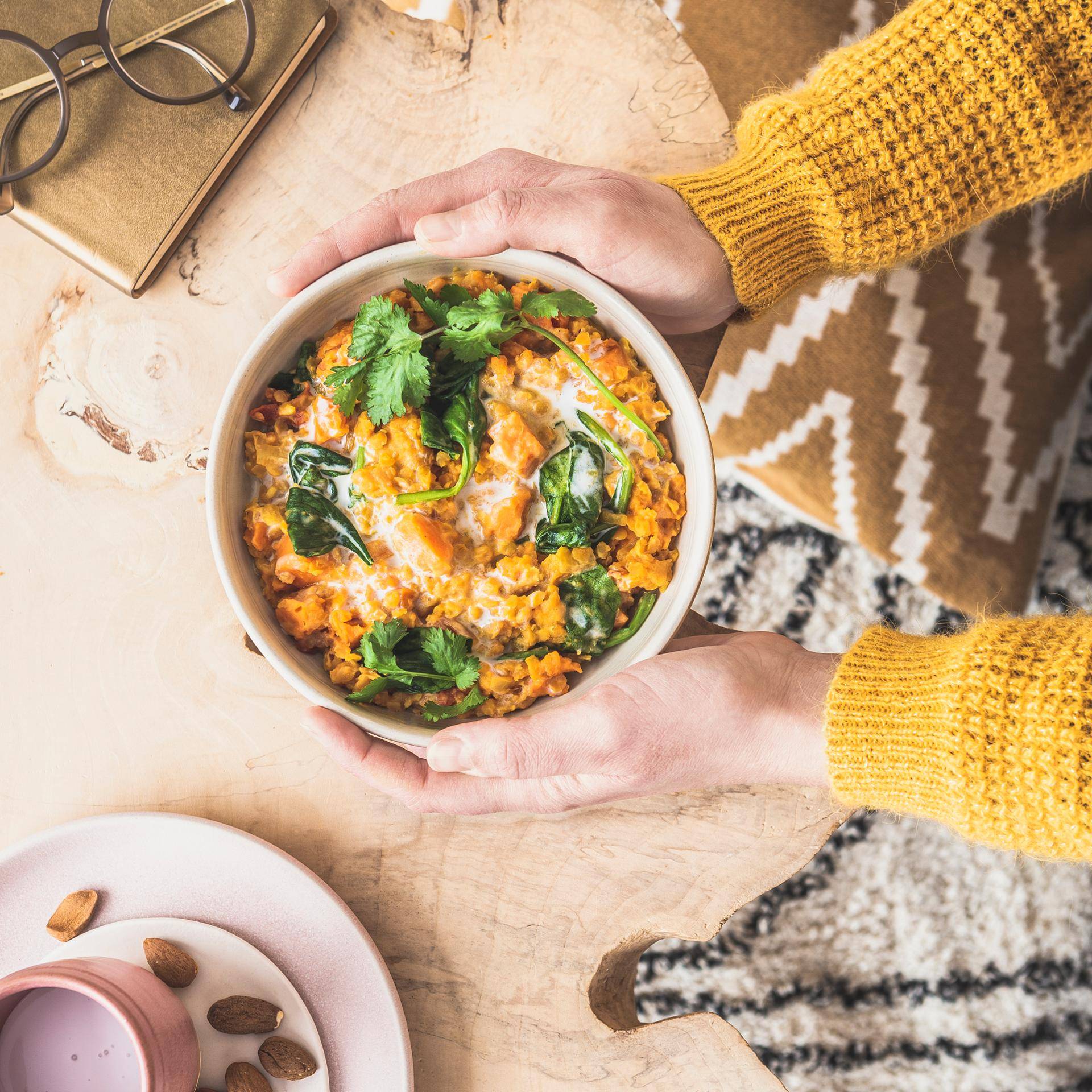 Dhal z soczewicą, batatami i szpinakiem - przepisy Cook4Me | Tefal