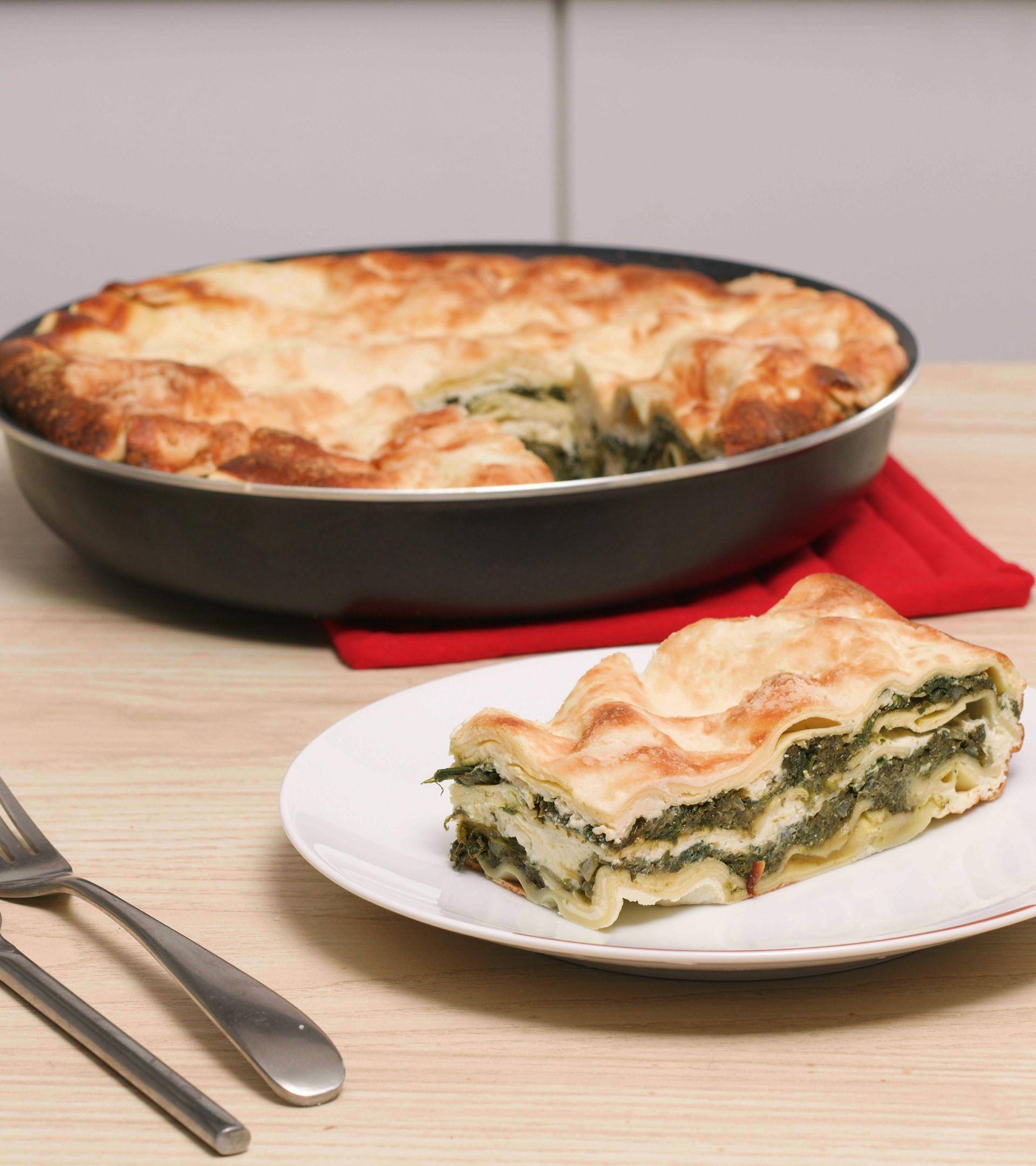 Wegetariańska lasagne ze szpinakiem i ricottą - przepisy Patelnie i Garnki | Tefal