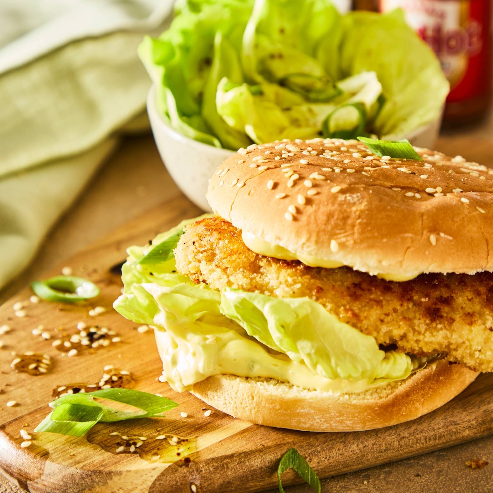 Burger w stylu McChickena - przepisy OptiGrill 2in1 | Tefal