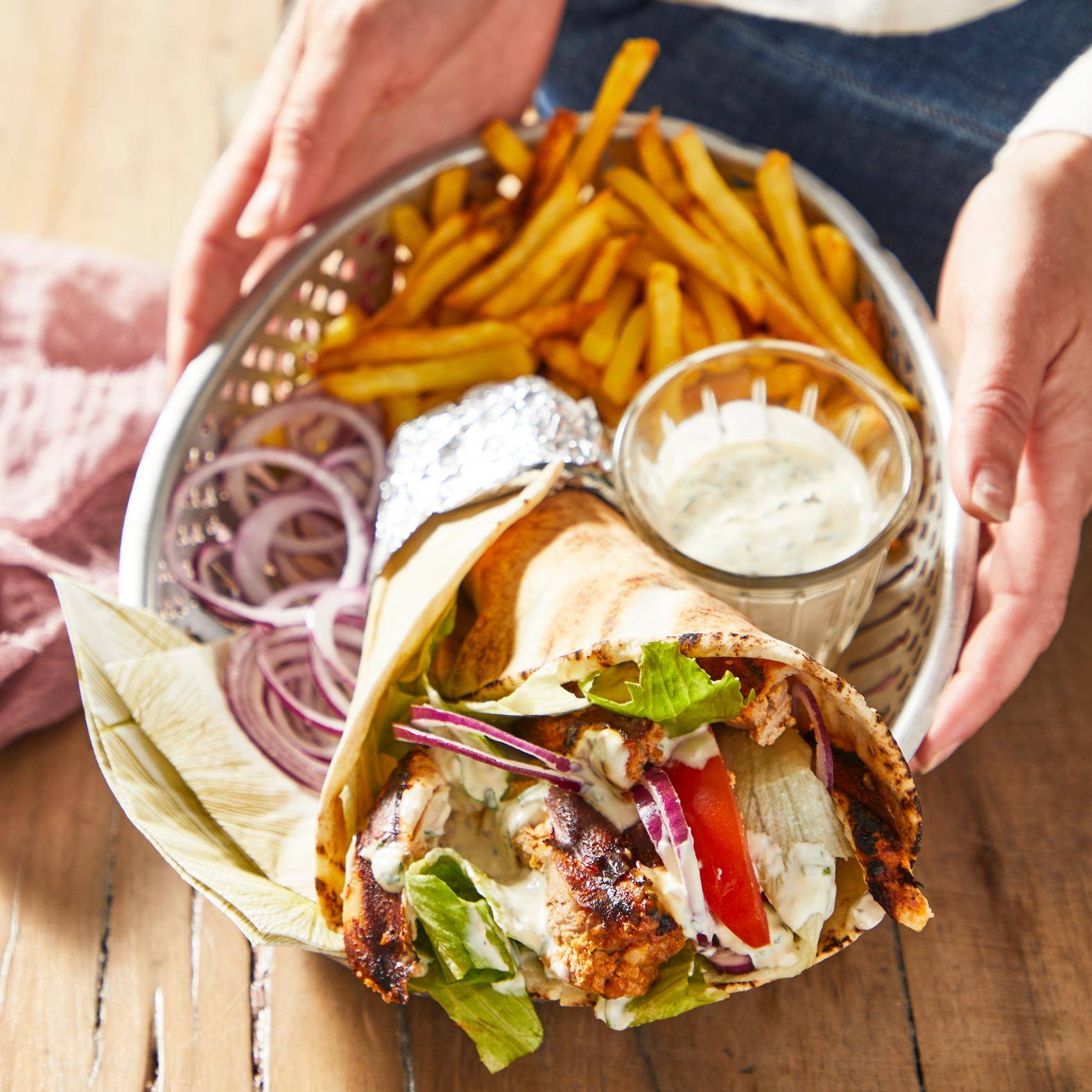 Kebab z kurczakiem - przepisy OptiGrill 2in1 | Tefal