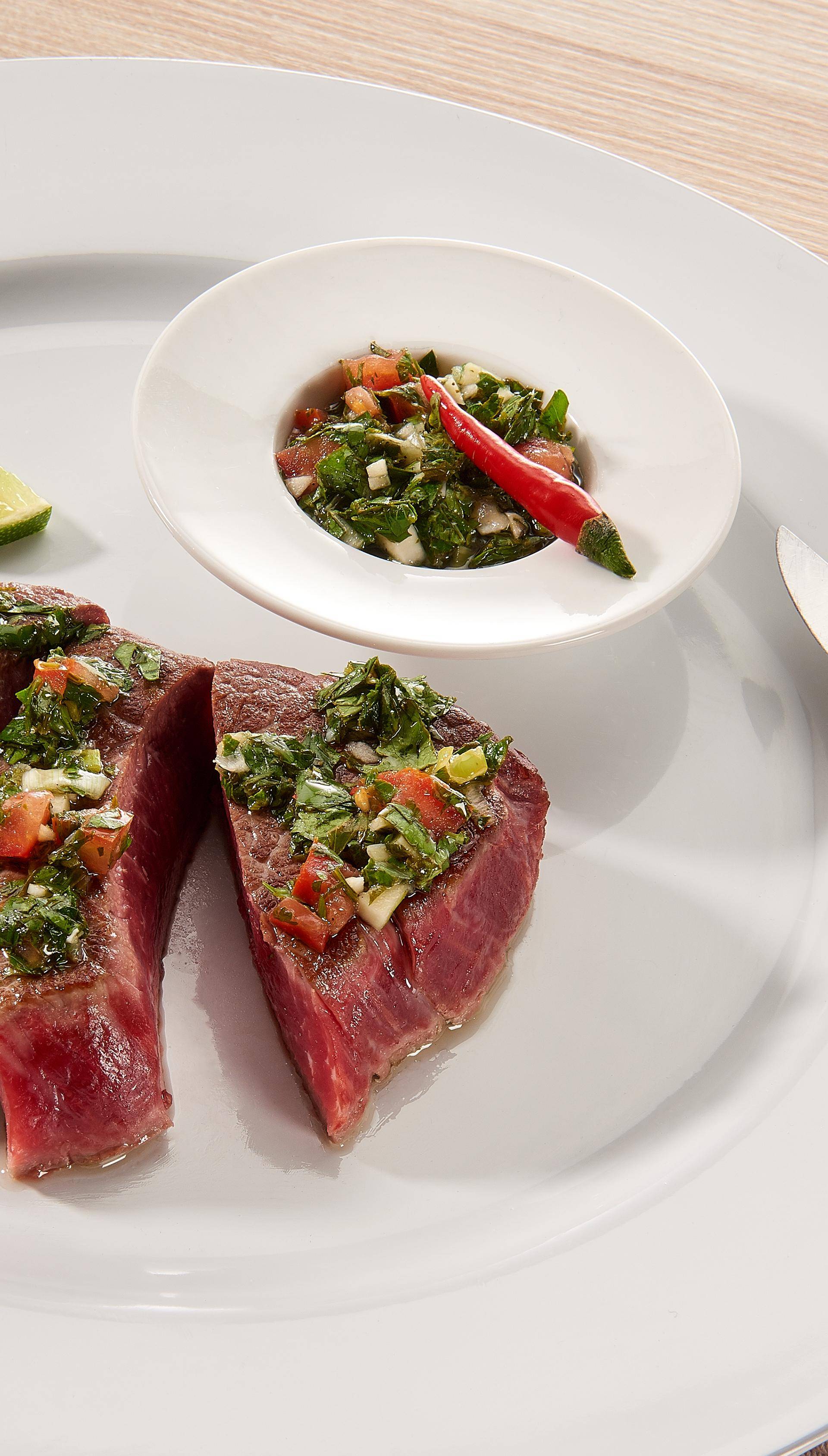 Stek z sosem chimichurri - przepisy Easy Fry Max | Tefal