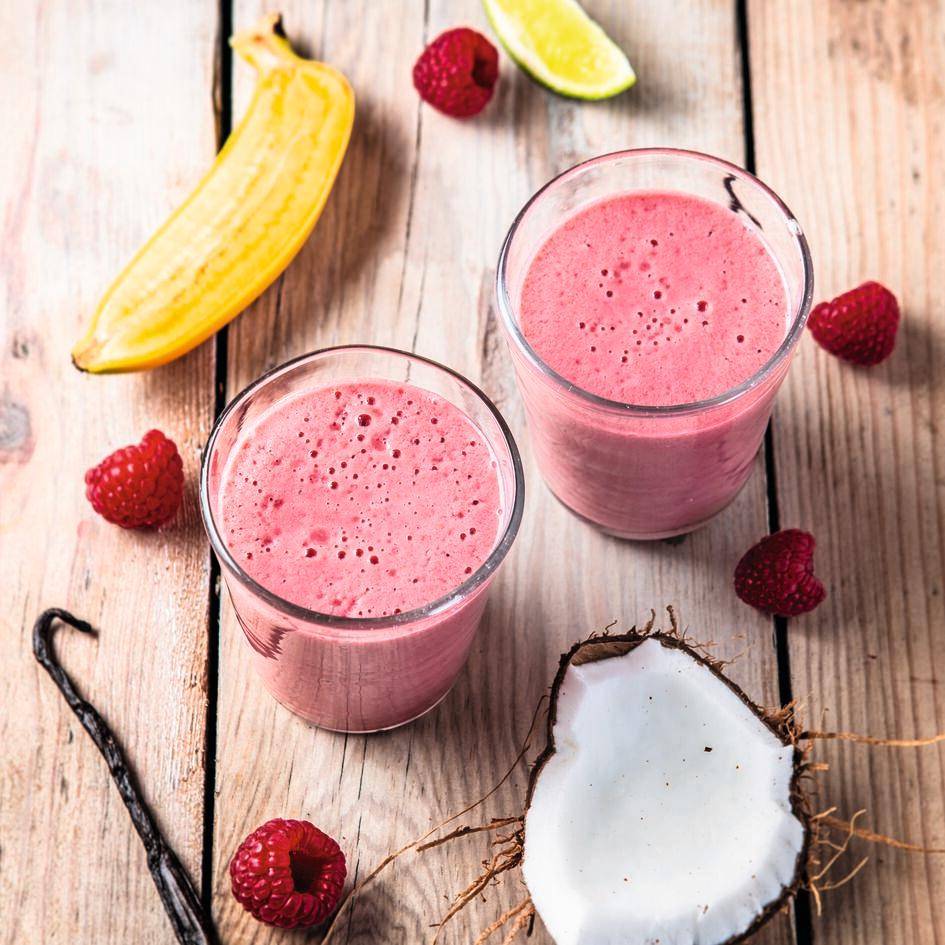 *Raspberry, coconut and vanilla smoothie - przepisy Blend up | Tefal