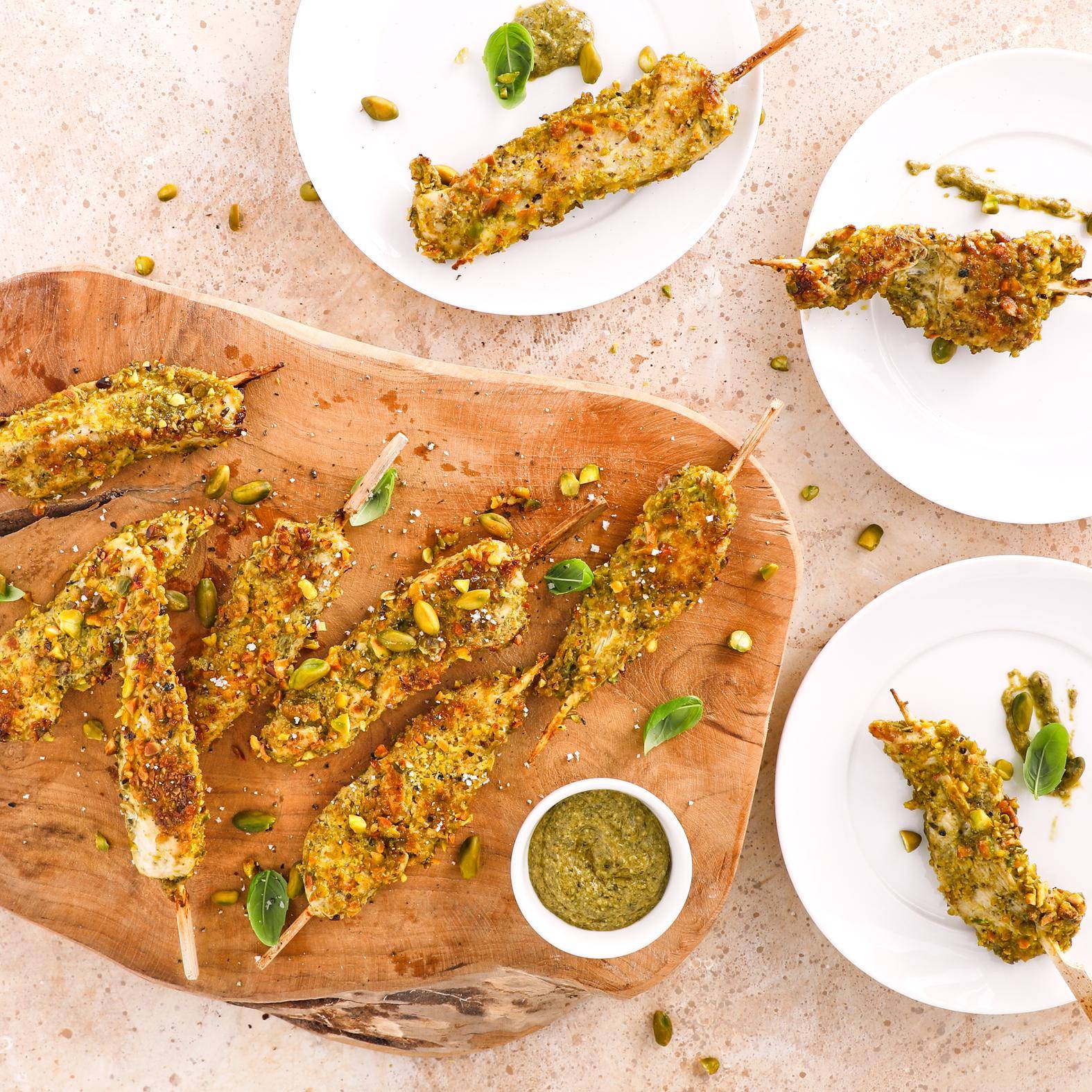 Szaszłyki z kurczakiem z pesto - przepisy Easy Fry Mega | Tefal